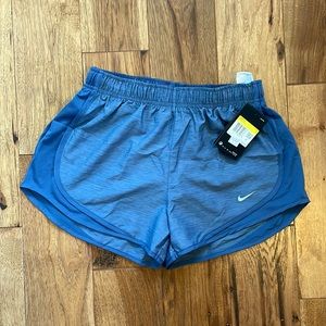 Nike Womens Dry Fit Running Athletic Shorts Size Small Blue Navy